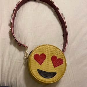 Small leather emoji purse